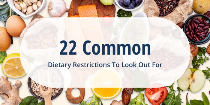 Recipes for dietary restrictions