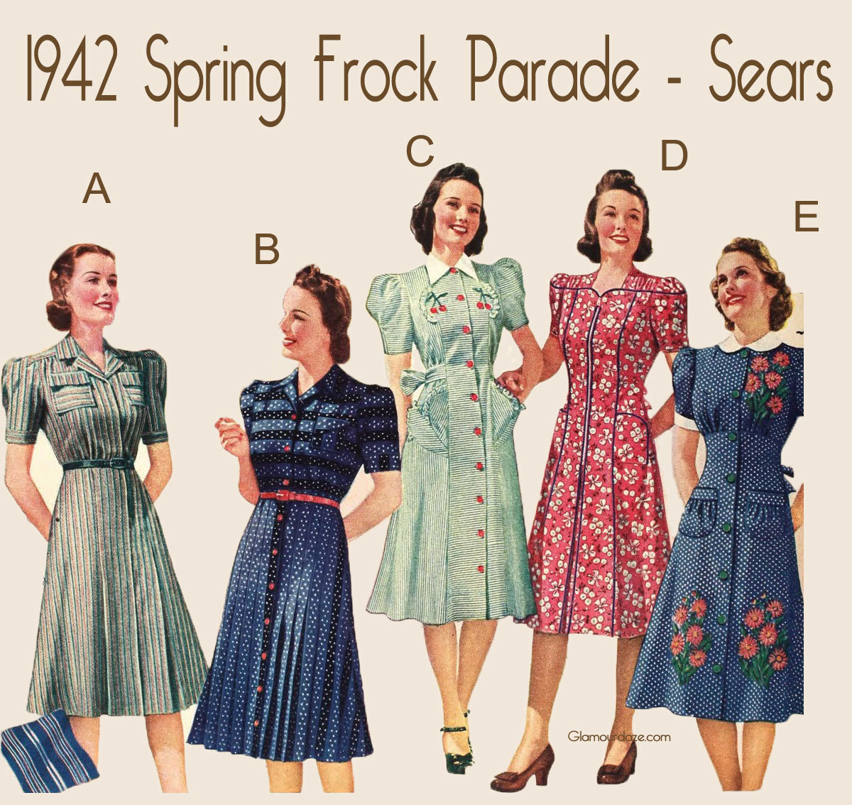 1940s fashion dresses