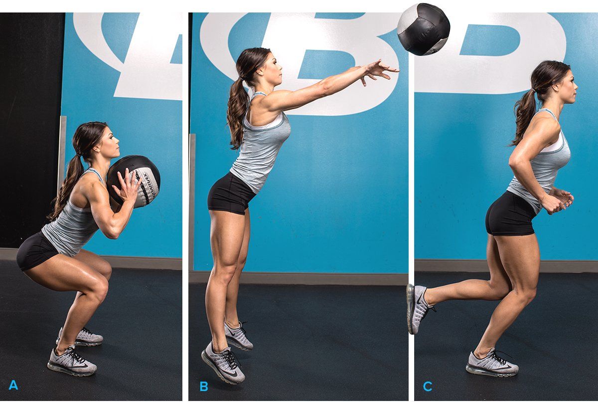 Workouts with medicine ball for legs