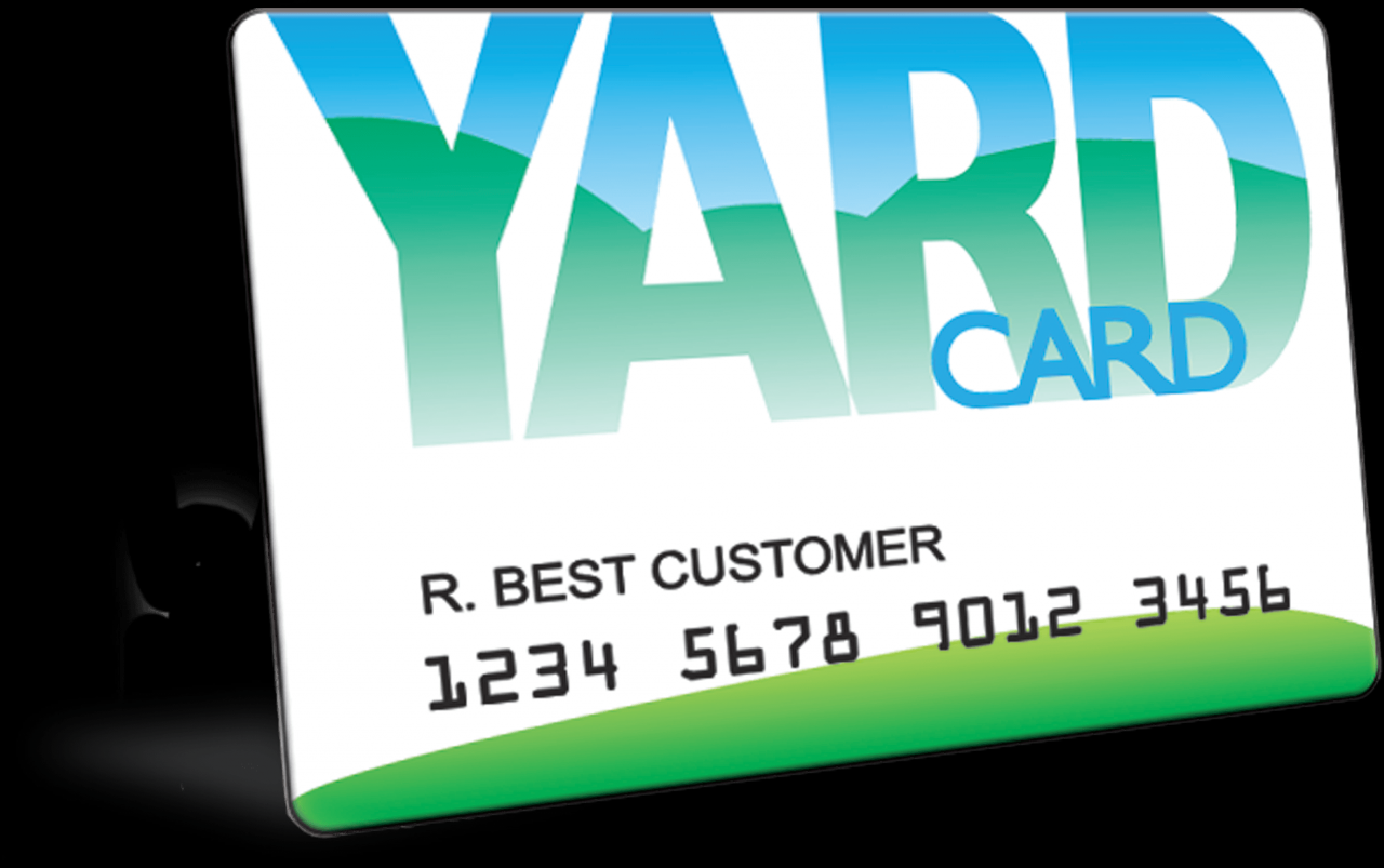 Yard card financing