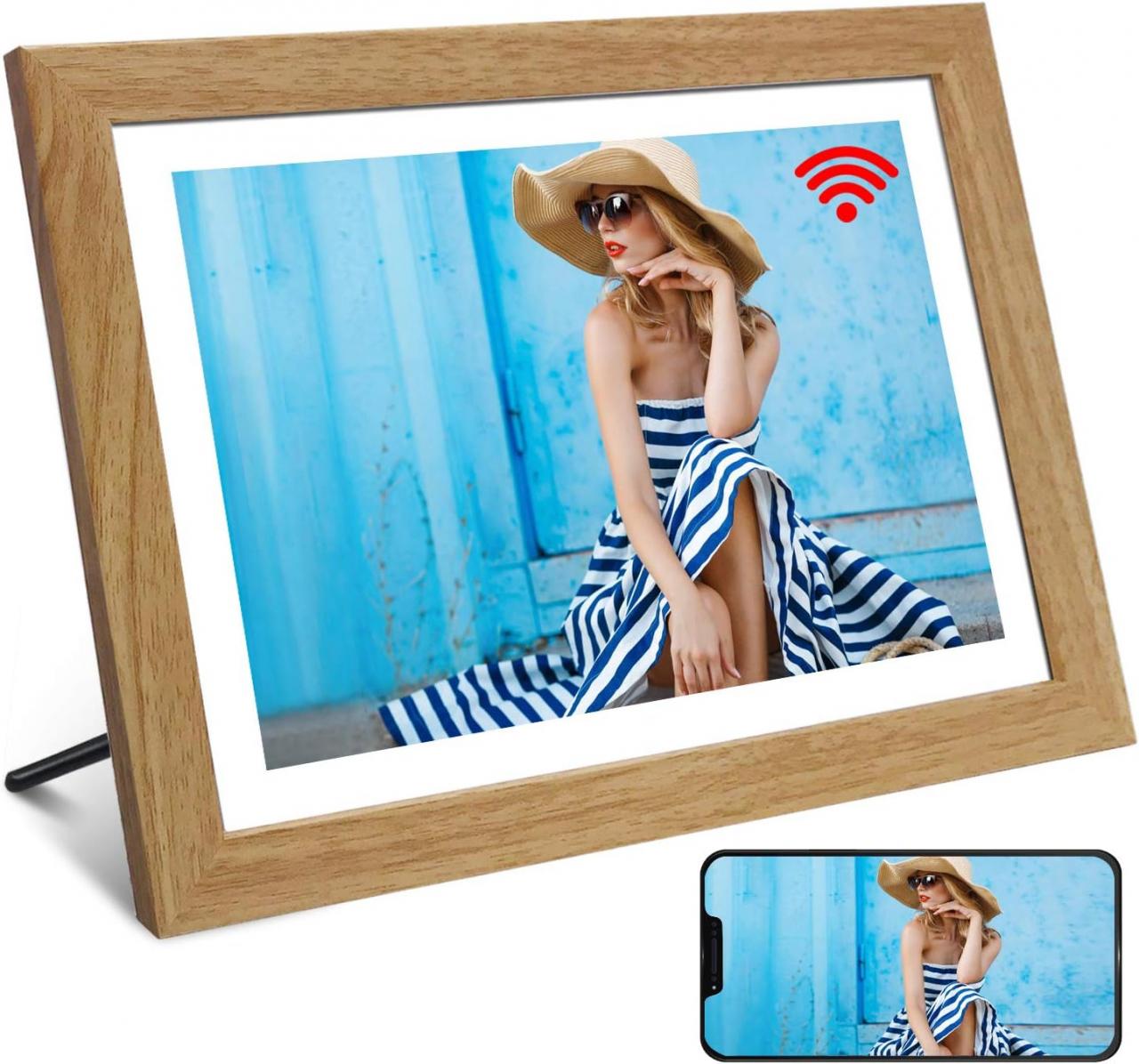 Digital frame wall plays videos frames remote slim lcd