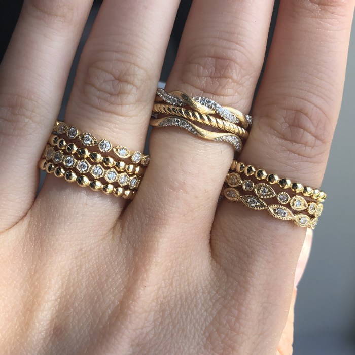 Stackable rings to create a unique look