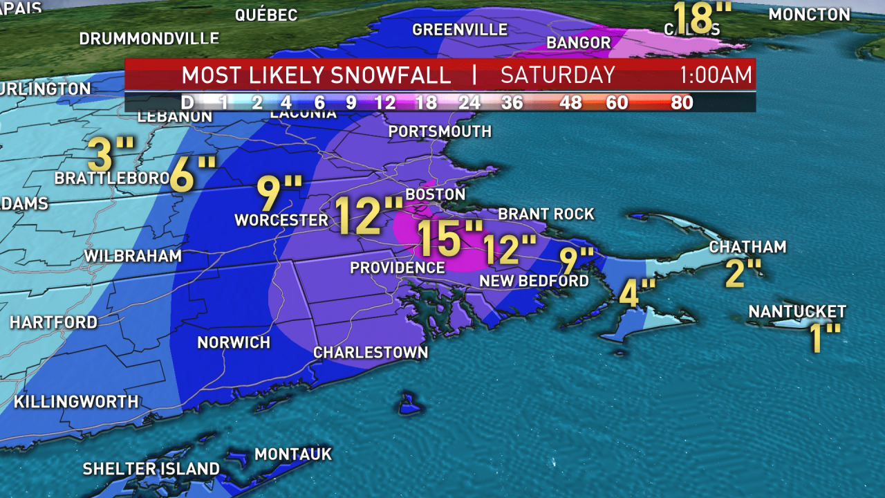 Snow forecast nbc projections snowfall increased candice nguyen totals thursday