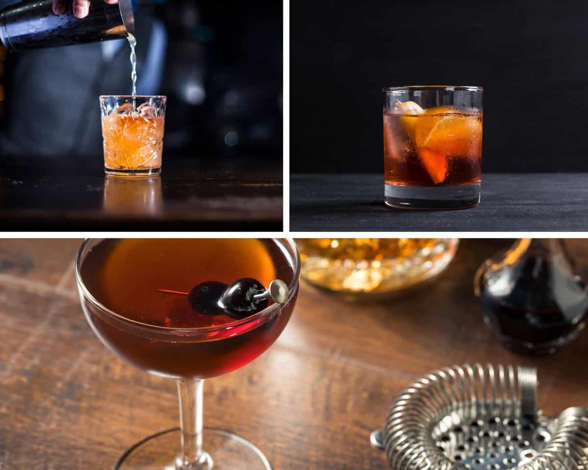 Manhattan drink vs old fashioned