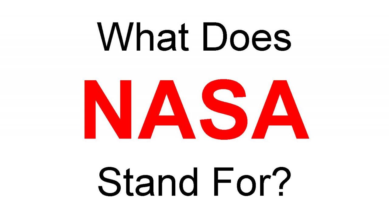 What does nasa stand for