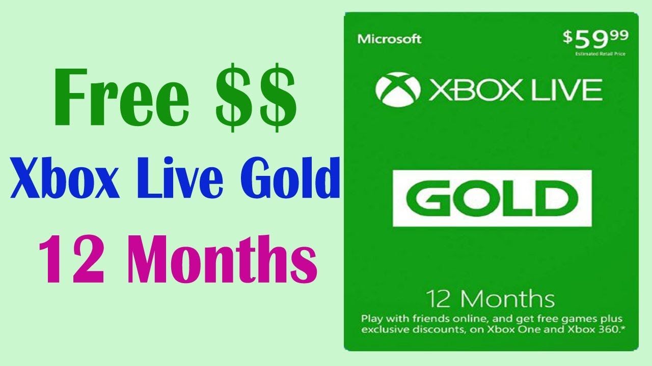 Xbox live gold 1 month digital code