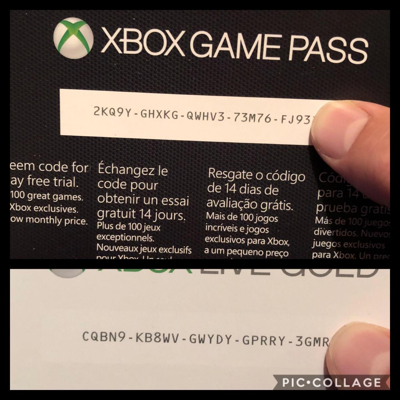 Xbox live 1 month digital code