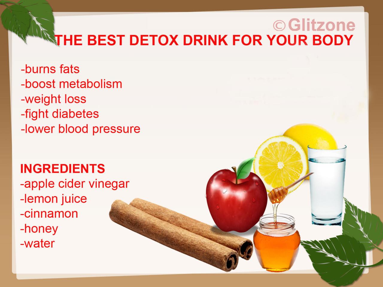 Detox foods and drinks