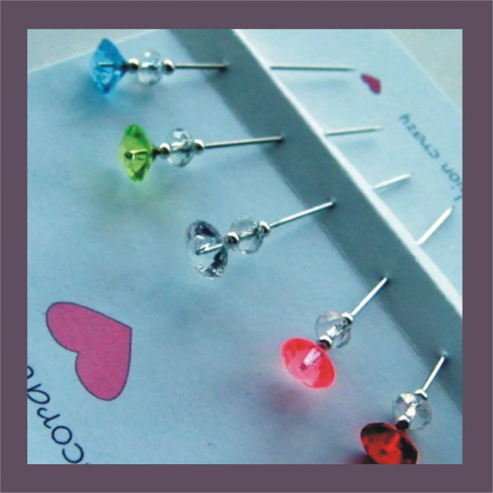 Pins to add a pop of color or embellishment
