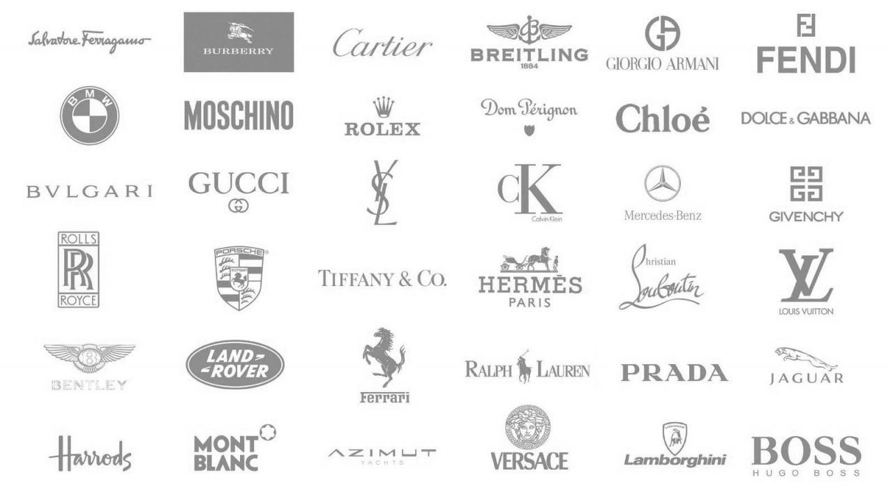 Luxury fashion brands