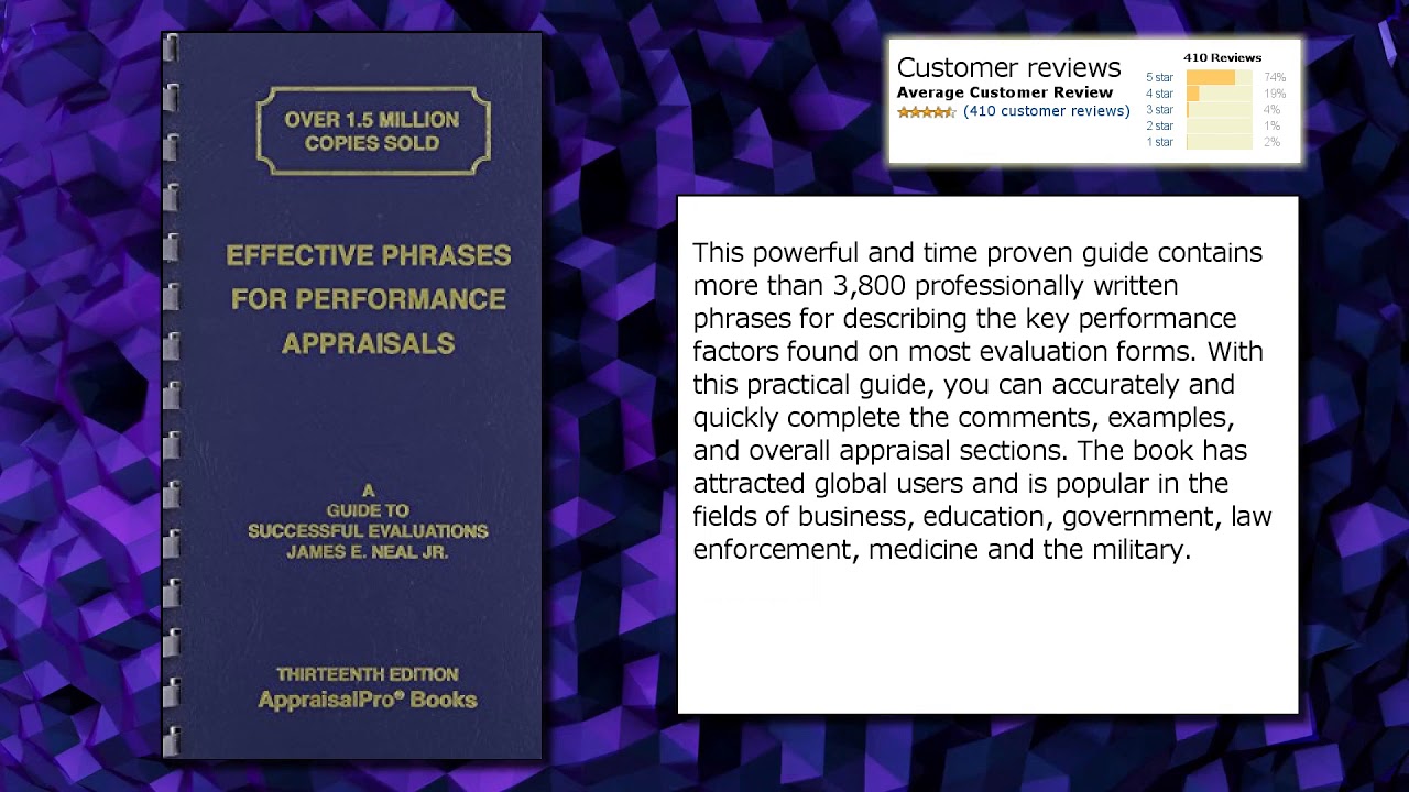 Effective phrases for performance appraisals a guide to successful evaluations