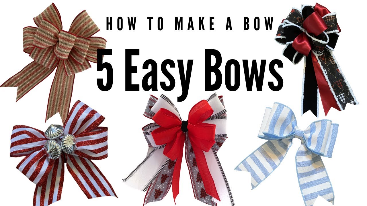 Tutorial how to make a christmas bow step by step