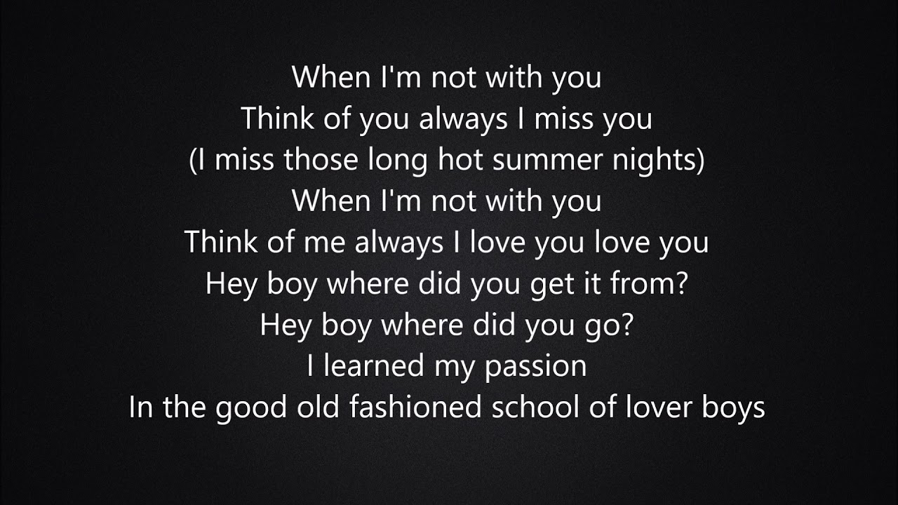 Good old fashioned lover boy lyrics